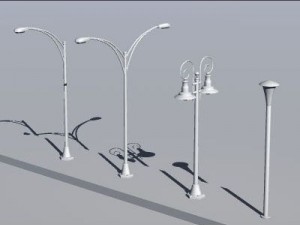 street lamps set 3D Model