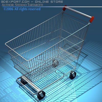 shopping cart Modèle 3D .c4d .max .obj .3ds .fbx .stl .blend