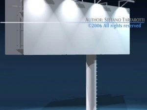 set di cartelloni pubblicitari Modello 3D