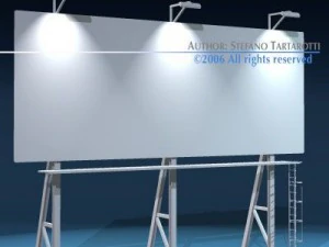 set di cartelloni pubblicitari Modello 3D