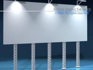 set di cartelloni pubblicitari Modello 3D