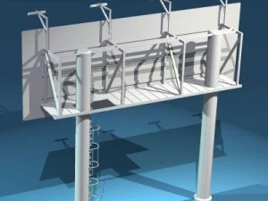 set di cartelloni pubblicitari Modello 3D