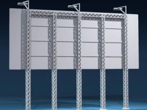 set di cartelloni pubblicitari Modello 3D