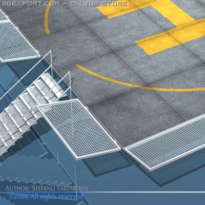 helipad 3D-Modell .c4d .max .obj .3ds .fbx .stl .blend 