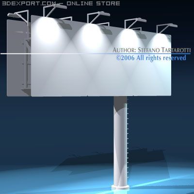billboard1 3D Модель .c4d .max .obj .3ds .fbx .stl .blend 