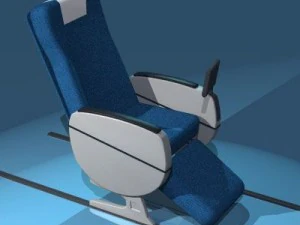 plane train seats business cla 3D Model