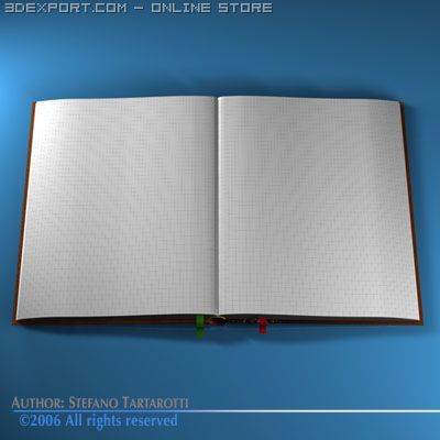 open book 3D Модель .c4d .max .obj .3ds .fbx .stl .blend 