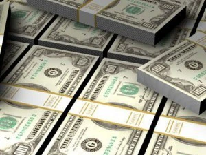 valigia con dollari Modello 3D