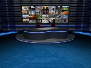 tv news studio 3D-Modell