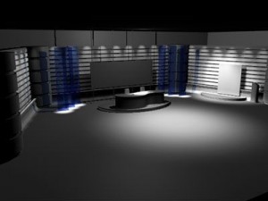 tv news studio 3D Model