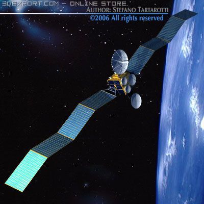satellite 3D Model .c4d .max .obj .3ds .fbx .stl .blend 