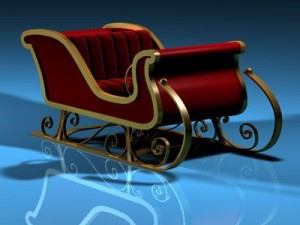 santa claus sled 3D Model