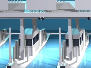 highway pay toll building Modelo 3D