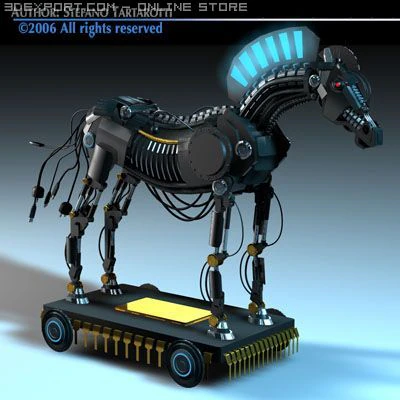 trojan horse 3D Model .c4d .max .obj .3ds .fbx .stl .blend 
