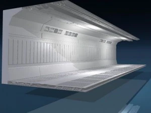 science fiction corridor 3D Model