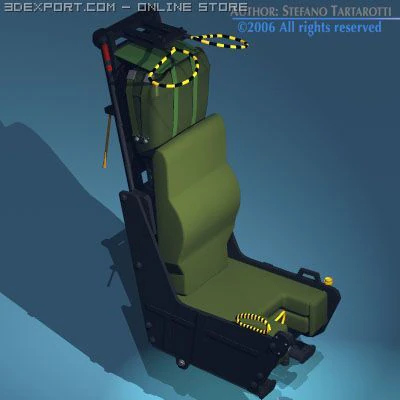 ejection seat 3D Model .c4d .max .obj .3ds .fbx .stl .blend