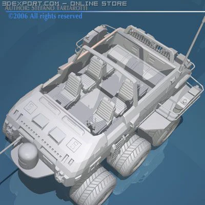 desert rover with wheels 3D Model .c4d .max .obj .3ds .fbx .stl .blend 