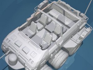 desert rover with wheels 3D Model