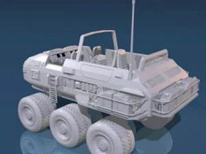 desert rover with wheels 3D Model
