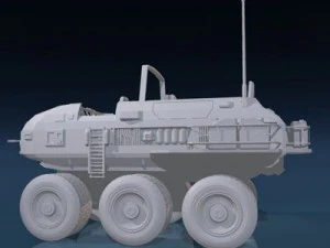 desert rover with wheels 3D Model