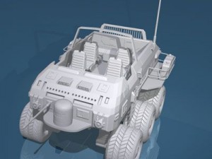 desert rover with wheels 3D Модель