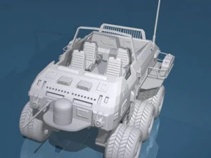 desert rover with wheels 3D Model