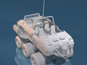 desert rover with wheels 3D Модель