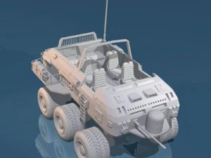 desert rover with wheels 3D Model