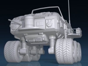 desert rover with wheels 3D Модель