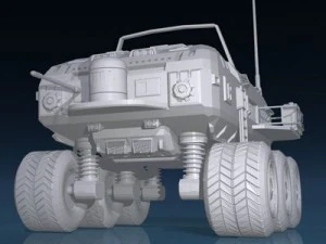 desert rover with wheels 3D Model