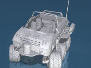 desert rover with wheels 3D Модель
