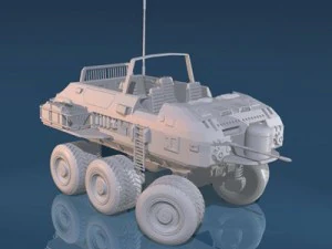 desert rover with wheels 3D Model