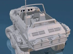 desert rover with wheels 3D Model