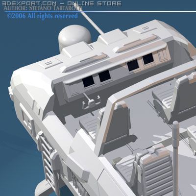 sc fi desert rover with legs 3D Модель .c4d .max .obj .3ds .fbx .stl .blend 