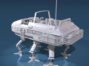 sc fi desert rover with legs 3D Модель