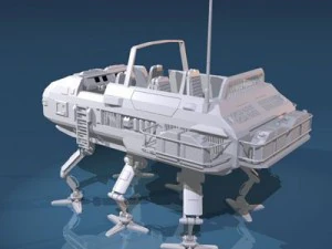 sc fi desert rover with legs 3D Model