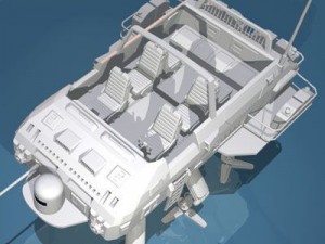 sc fi desert rover with legs 3D Модель