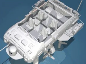 sc fi desert rover with legs 3D Model
