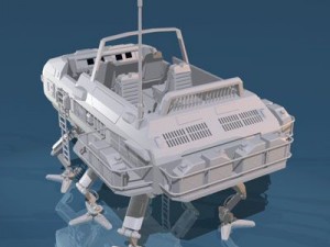 sc fi desert rover with legs 3D Модель