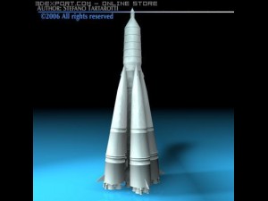 sputnik rocket r 7 semyorka 3D-Modell