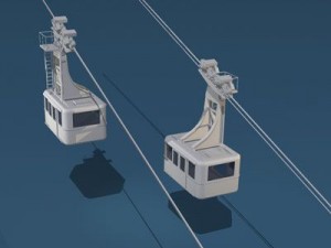 cableway wagons Model 3D