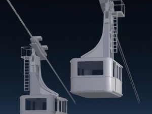 cableway wagons Model 3D