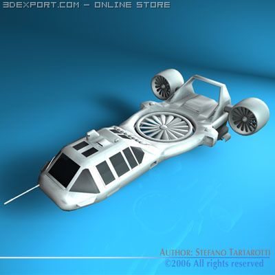 sci fi vstol vehicle 3D Модель .c4d .max .obj .3ds .fbx .stl .blend 