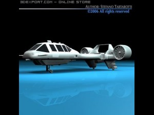 sci fi vstol vehicle 3D Модель