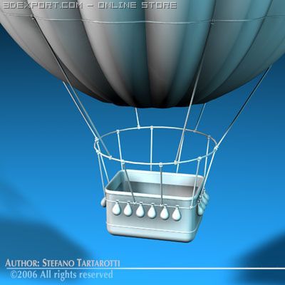 fantasy montgolfiere 3D-Modell .c4d .max .obj .3ds .fbx .stl .blend 