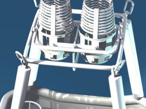 balloon basket and gas tank Modelo 3D
