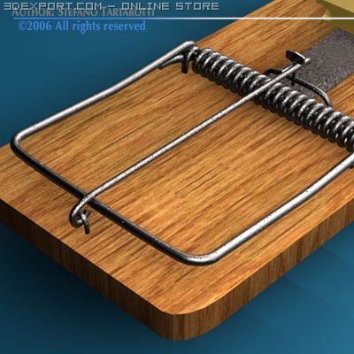 Wooden Mouse Trap Model Poser Format Custom 3D Modeling