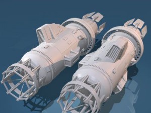 spaceship engines 2 3D Model