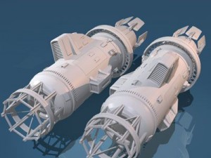 spaceship engines 2 3D-Modell