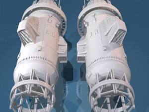 spaceship engines 2 3Dモデル